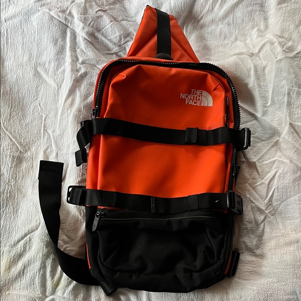 The North Face Men's Bold Orange and Black Backpack
